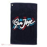San Jose Hand Drawn Logo Golf Towel thumb 0