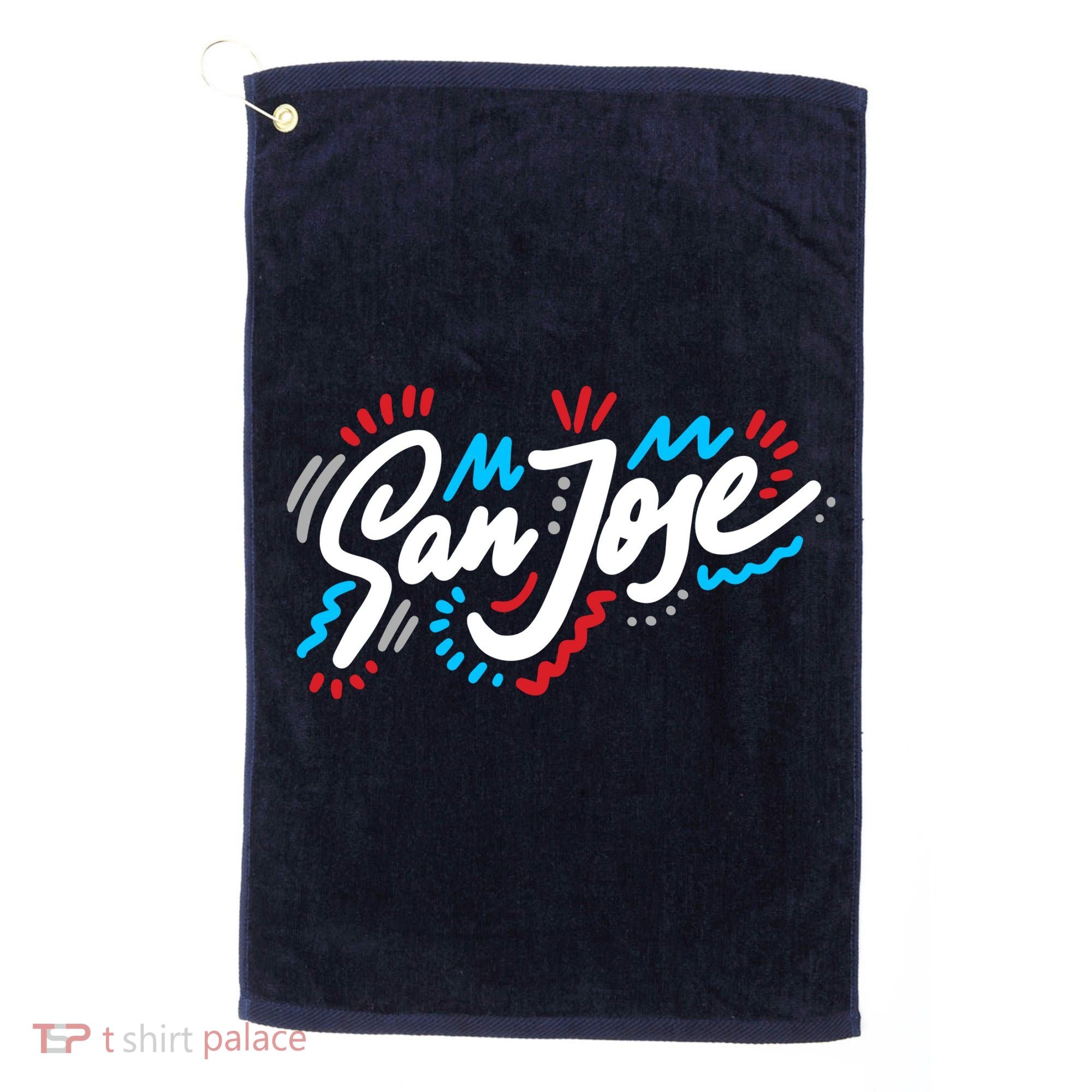 San Jose Hand Drawn Logo Golf Towel
