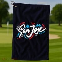 San Jose Hand Drawn Logo Golf Towel thumb 1