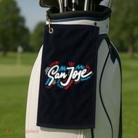 San Jose Hand Drawn Logo Golf Towel thumb 2