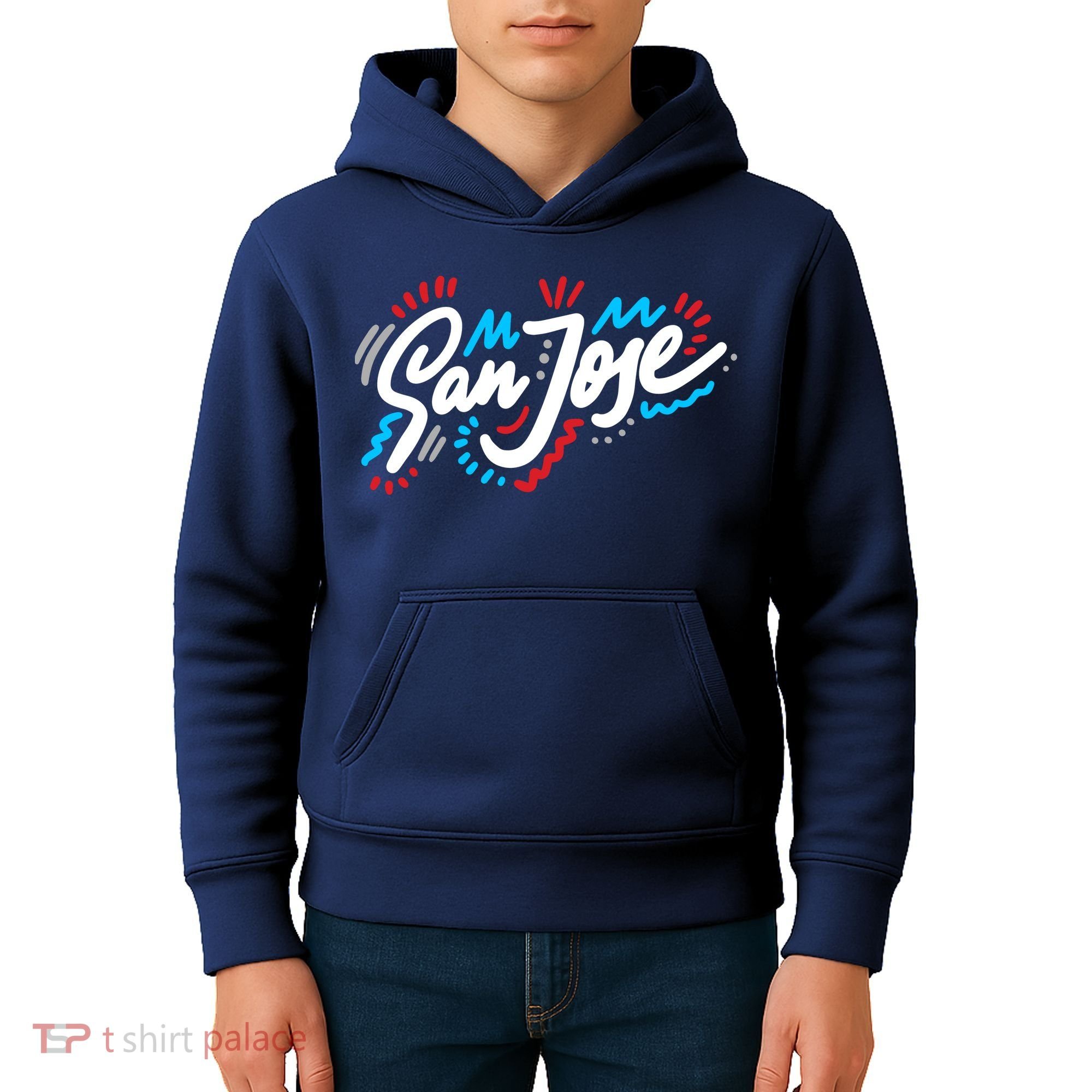 San Jose Hand Drawn Logo Kids Hoodie