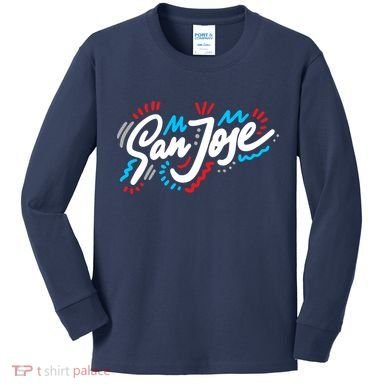 San Jose Hand Drawn Logo Kids Long Sleeve Shirt