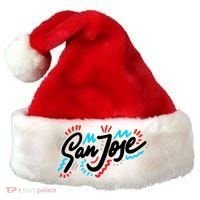 San Jose Hand Drawn Logo Santa Hat thumb 0