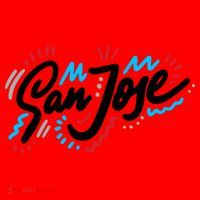 San Jose Hand Drawn Logo Santa Hat thumb 1
