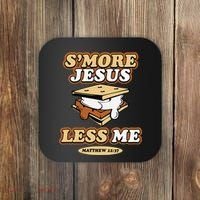 SMore Jesus Less Me Matthew 22 37 Christian Bible Verse Love Coaster thumb 0