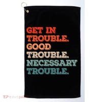 Social John Lewis Get In Good Necessary Trouble Gift Golf Towel thumb 0