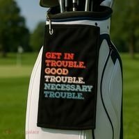 Social John Lewis Get In Good Necessary Trouble Gift Golf Towel thumb 2