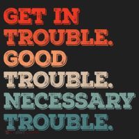 Social John Lewis Get In Good Necessary Trouble Gift Golf Towel thumb 3