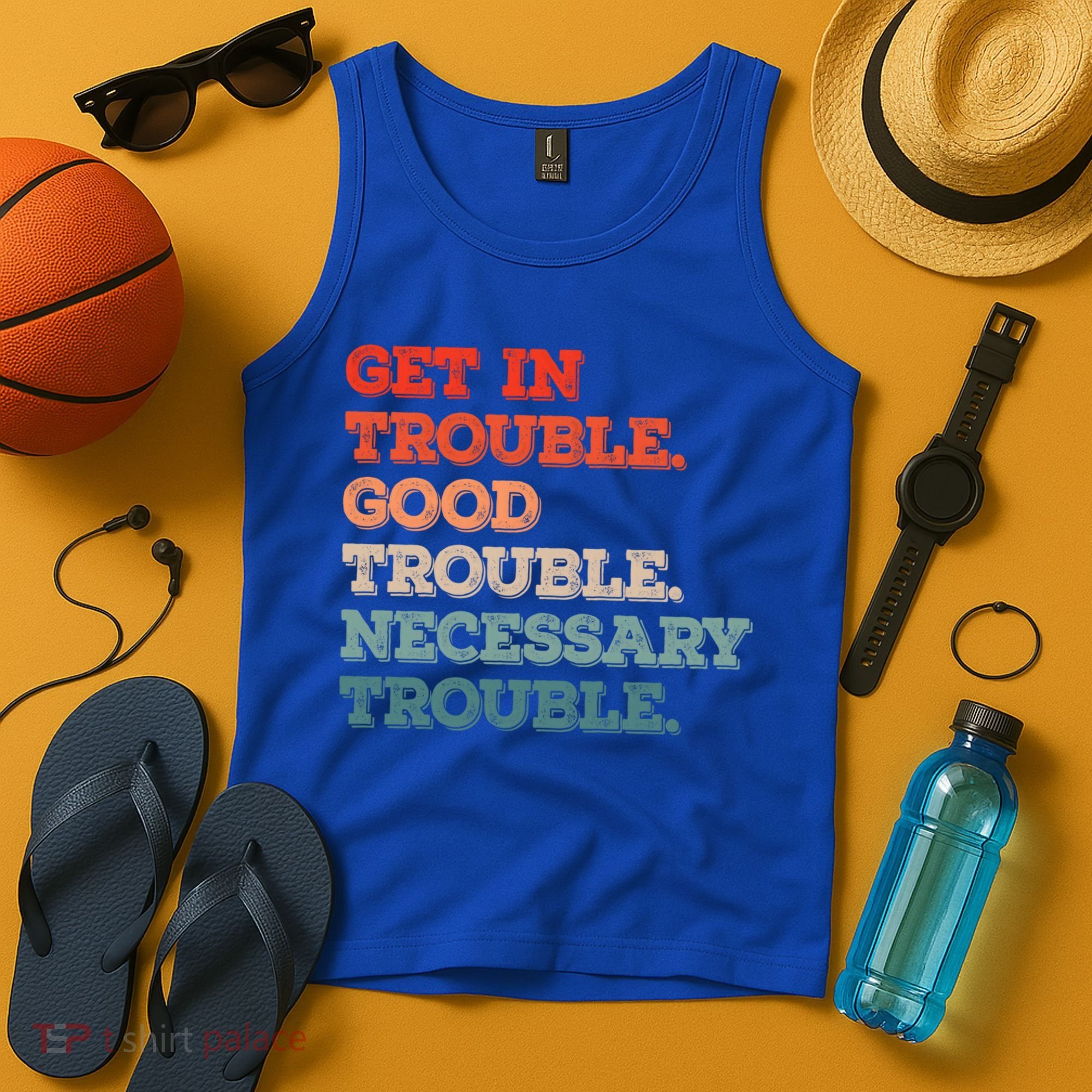 Social John Lewis Get In Good Necessary Trouble Gift Tank Top