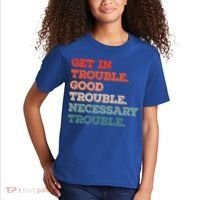 Social John Lewis Get In Good Necessary Trouble Gift Kids T-Shirt thumb 2