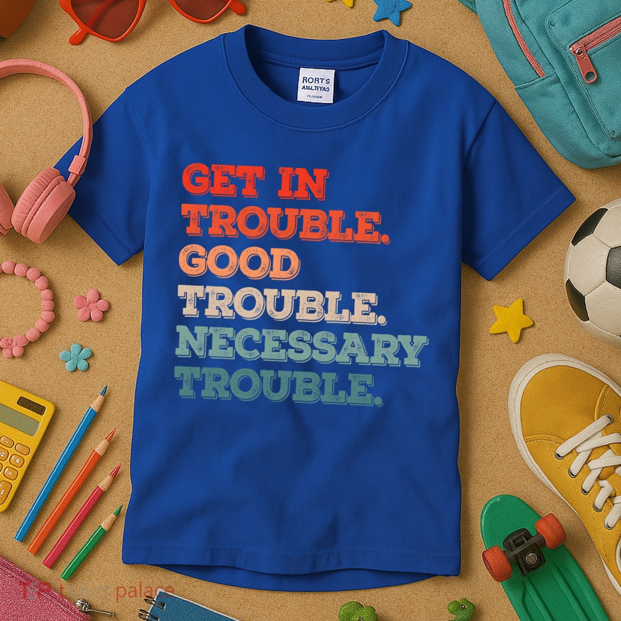 Social John Lewis Get In Good Necessary Trouble Gift Kids T-Shirt