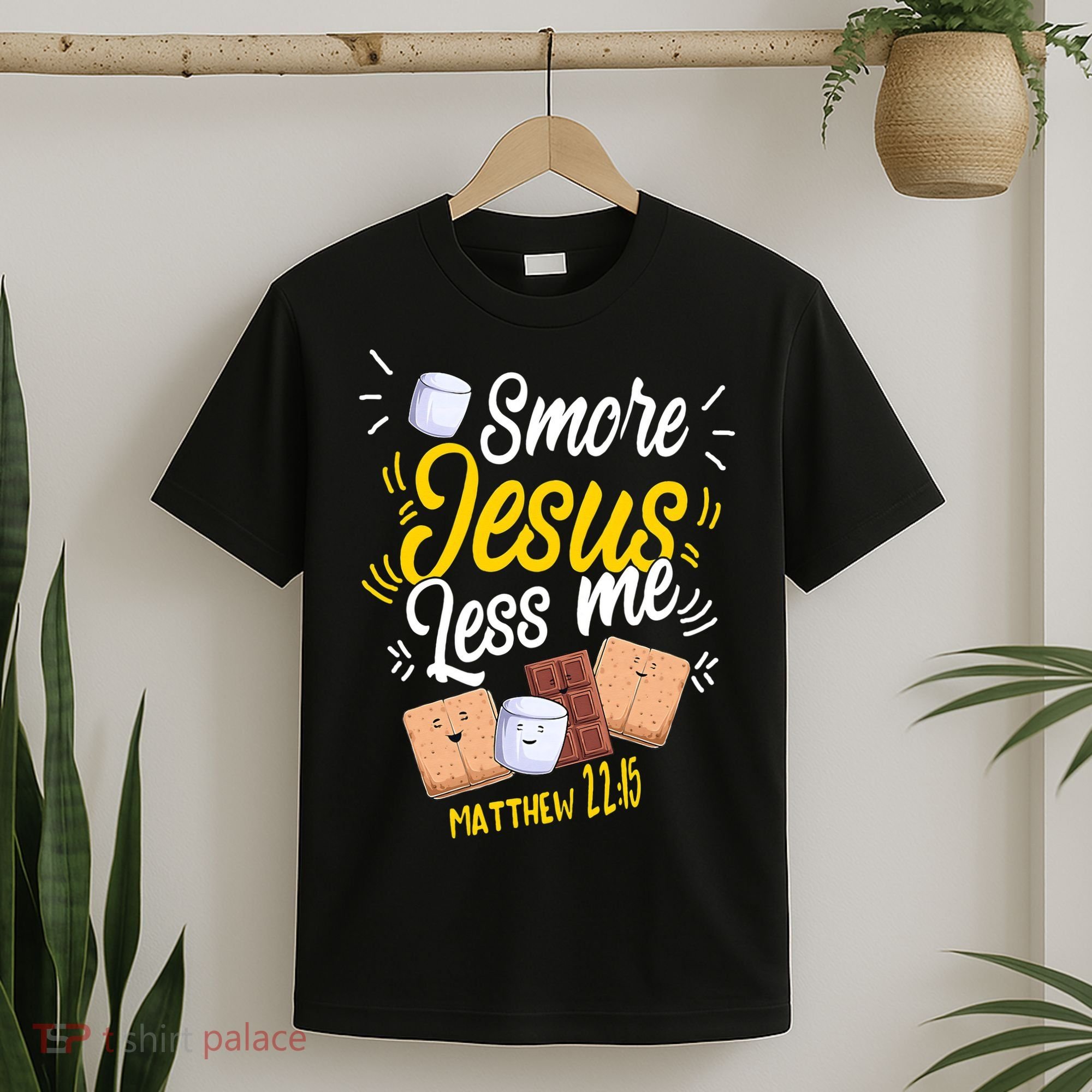 Smore Jesus less me Tent Wilderness Glamping Campfire Nature T-Shirt