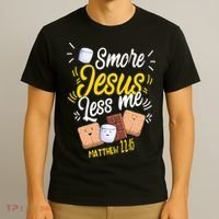 Smore Jesus less me Tent Wilderness Glamping Campfire Nature T-Shirt thumb 3