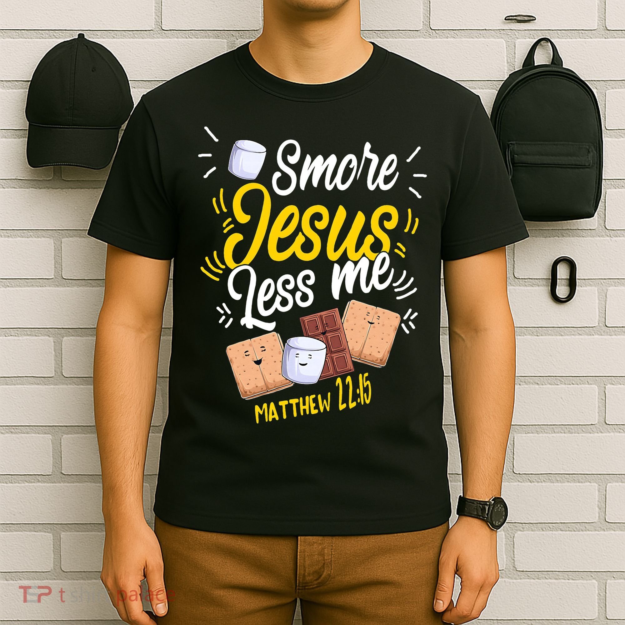 Smore Jesus less me Tent Wilderness Glamping Campfire Nature T-Shirt
