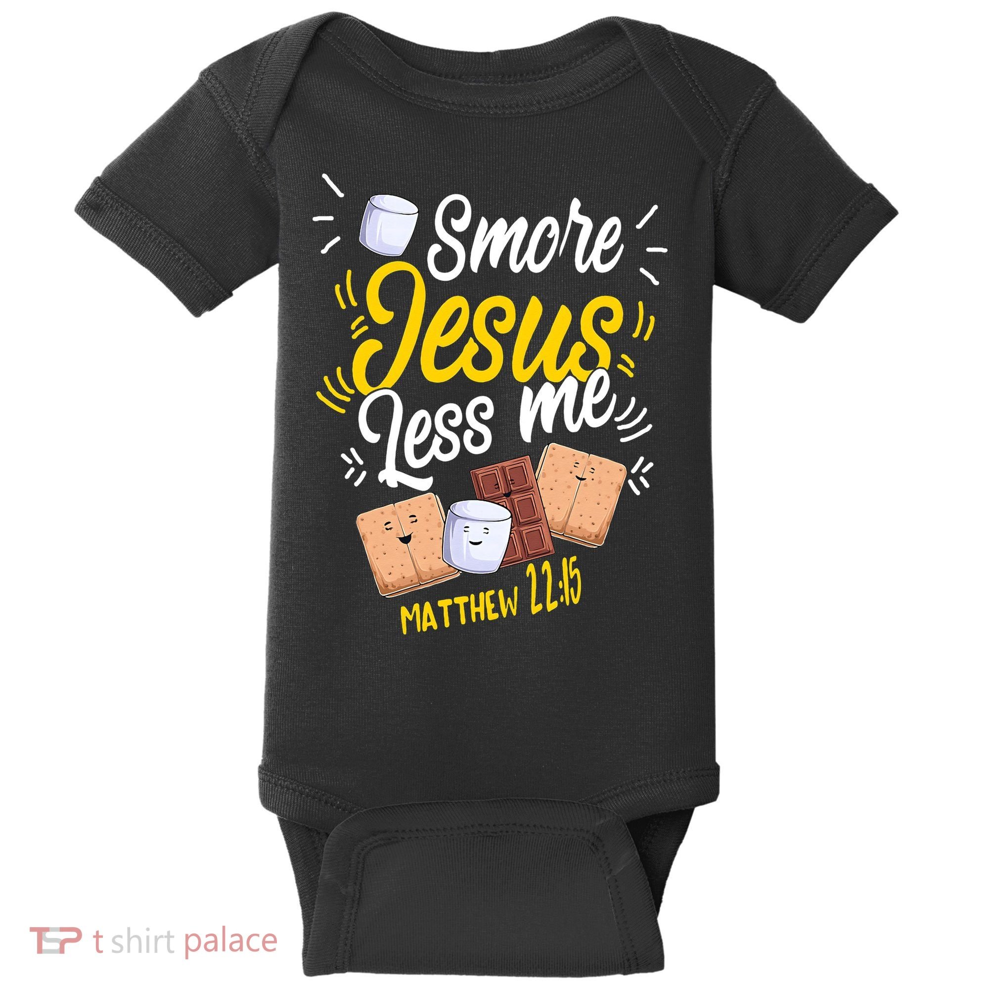 Smore Jesus less me Tent Wilderness Glamping Campfire Nature Baby Bodysuit