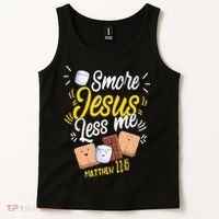 Smore Jesus less me Tent Wilderness Glamping Campfire Nature Tank Top thumb 2