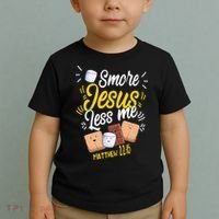 Smore Jesus less me Tent Wilderness Glamping Campfire Nature Toddler T-Shirt thumb 2