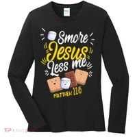 Smore Jesus less me Tent Wilderness Glamping Campfire Nature Women's Long Sleeve Shirt thumb 0