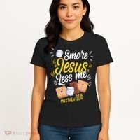 Smore Jesus less me Tent Wilderness Glamping Campfire Nature Women's T-Shirt thumb 4