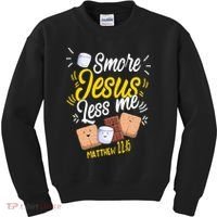 Smore Jesus less me Tent Wilderness Glamping Campfire Nature Kids Sweatshirt thumb 0