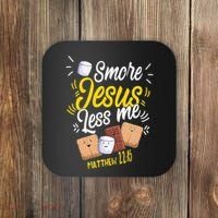 Smore Jesus less me Tent Wilderness Glamping Nature Coaster thumb 0