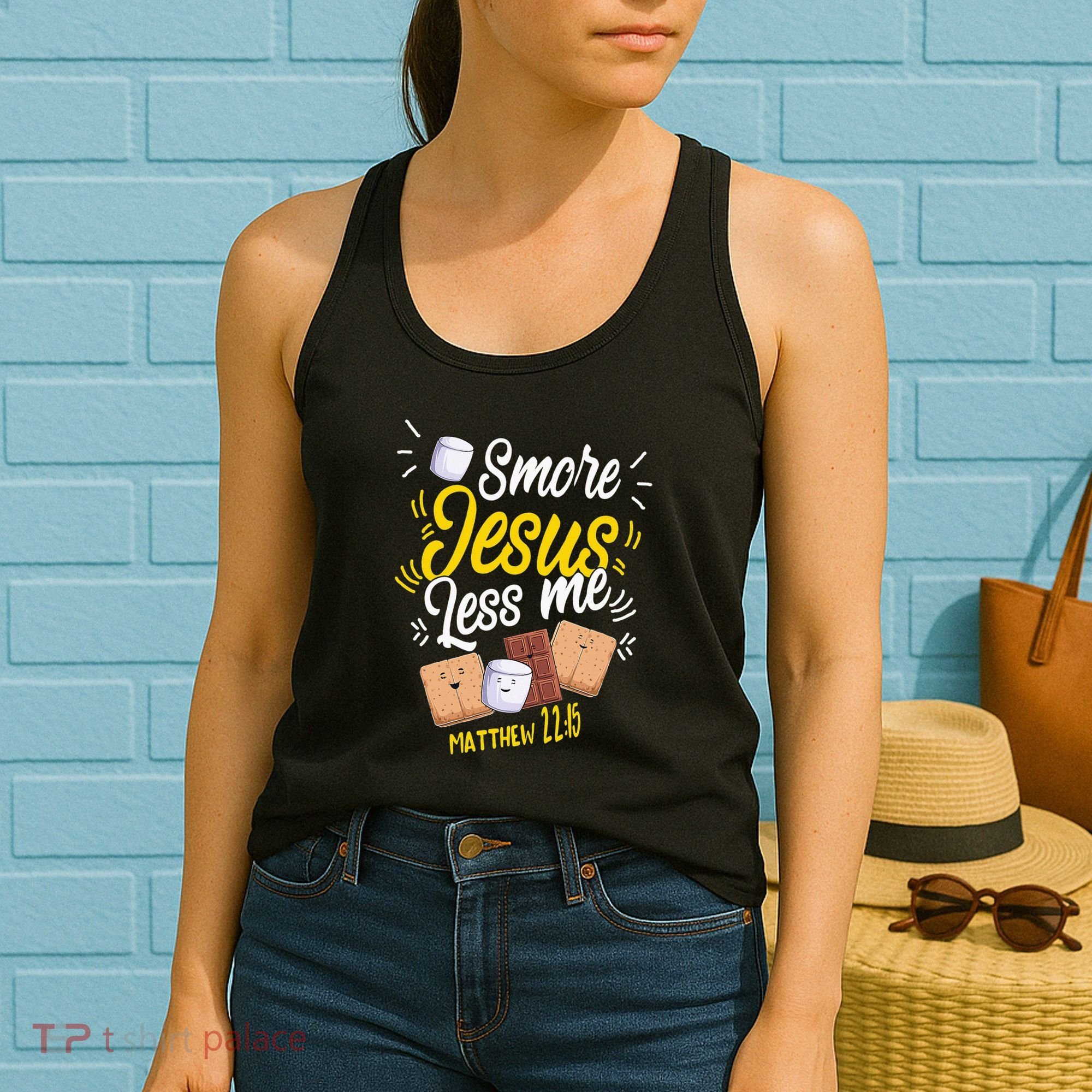 Smore Jesus less me Tent Wilderness Glamping Nature Women's Tank Top
