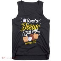 Smore Jesus less me Tent Wilderness Glamping Nature Tank Top thumb 0