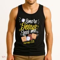 Smore Jesus less me Tent Wilderness Glamping Nature Tank Top thumb 3