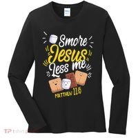 Smore Jesus less me Tent Wilderness Glamping Nature Women's Long Sleeve Shirt thumb 0