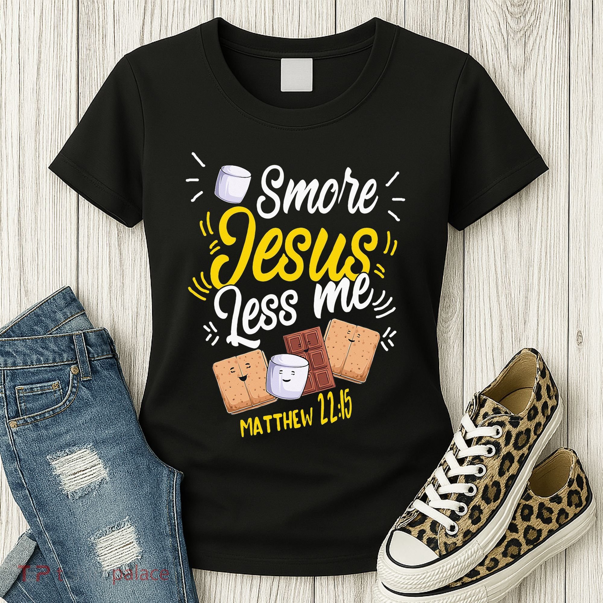Smore Jesus less me Tent Wilderness Glamping Nature Women's T-Shirt