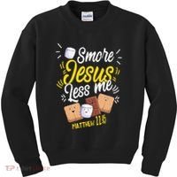 Smore Jesus less me Tent Wilderness Glamping Nature Kids Sweatshirt thumb 0