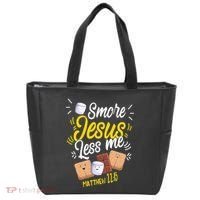 Smore Jesus less me Tent Wilderness Glamping Nature Tote Bag thumb 0