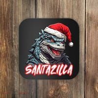Santazilla Japanese Monster Kaiju Christmas Coaster thumb 0