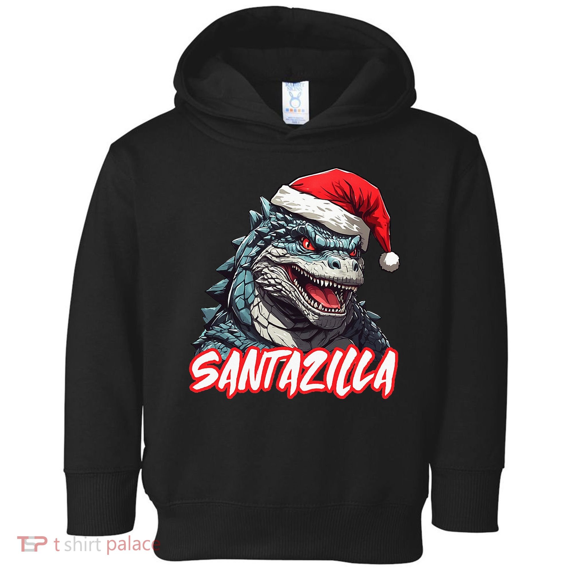 Santazilla Japanese Monster Kaiju Christmas Toddler Hoodie