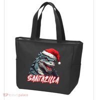 Santazilla Japanese Monster Kaiju Christmas Tote Bag thumb 3