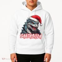 Santazilla Japanese Monster Kaiju Christmas Hoodie thumb 2