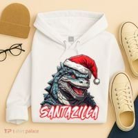 Santazilla Japanese Monster Kaiju Christmas Hoodie thumb 4