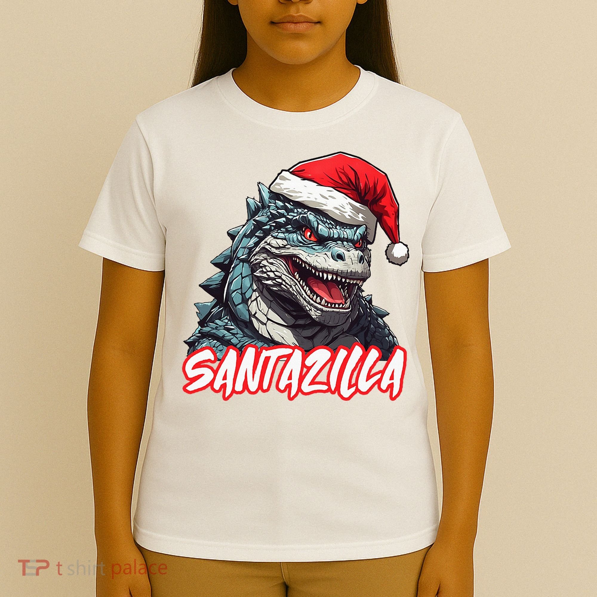 Santazilla Japanese Monster Kaiju Christmas T-Shirt