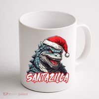 Santazilla Japanese Monster Kaiju Christmas Coffee Mug thumb 1