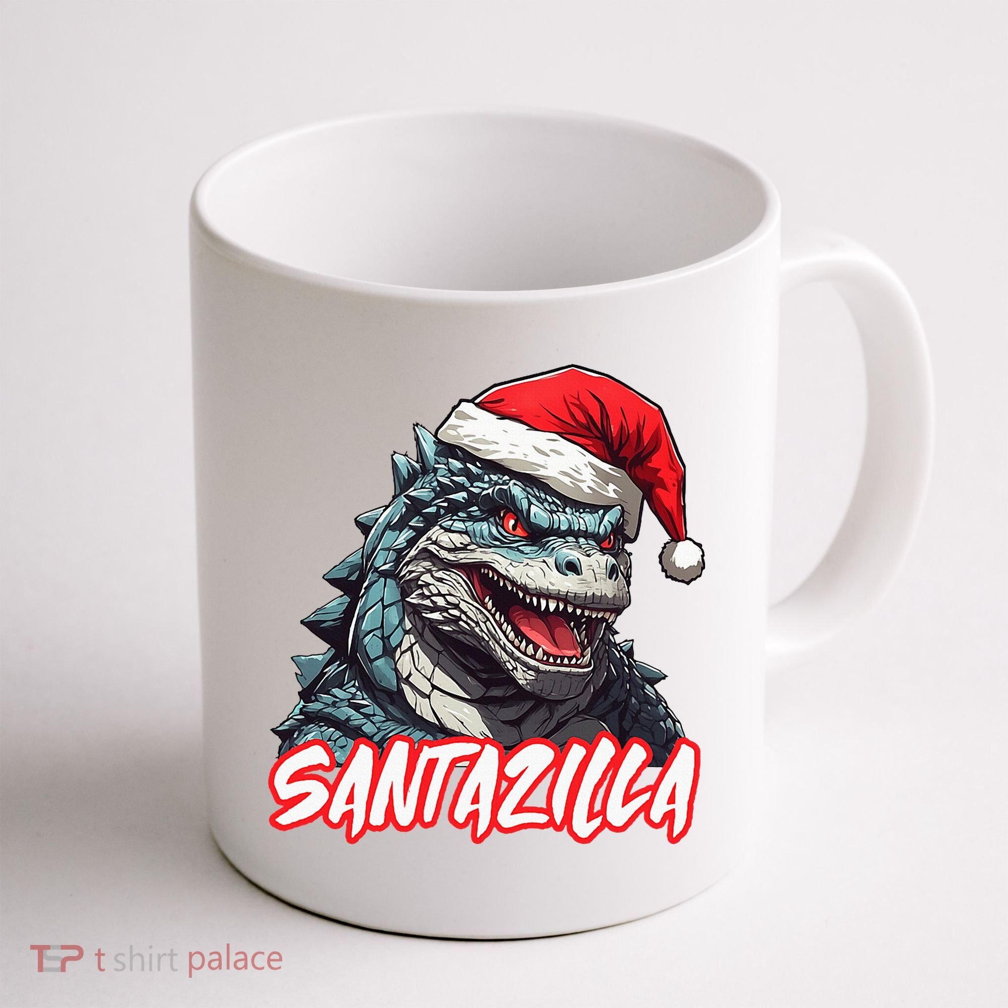 Santazilla Japanese Monster Kaiju Christmas Coffee Mug