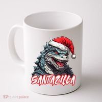 Santazilla Japanese Monster Kaiju Christmas Coffee Mug thumb 0
