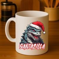 Santazilla Japanese Monster Kaiju Christmas Coffee Mug thumb 4