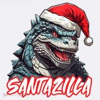 Santazilla Japanese Monster Kaiju Christmas Women's Hoodie thumb 2