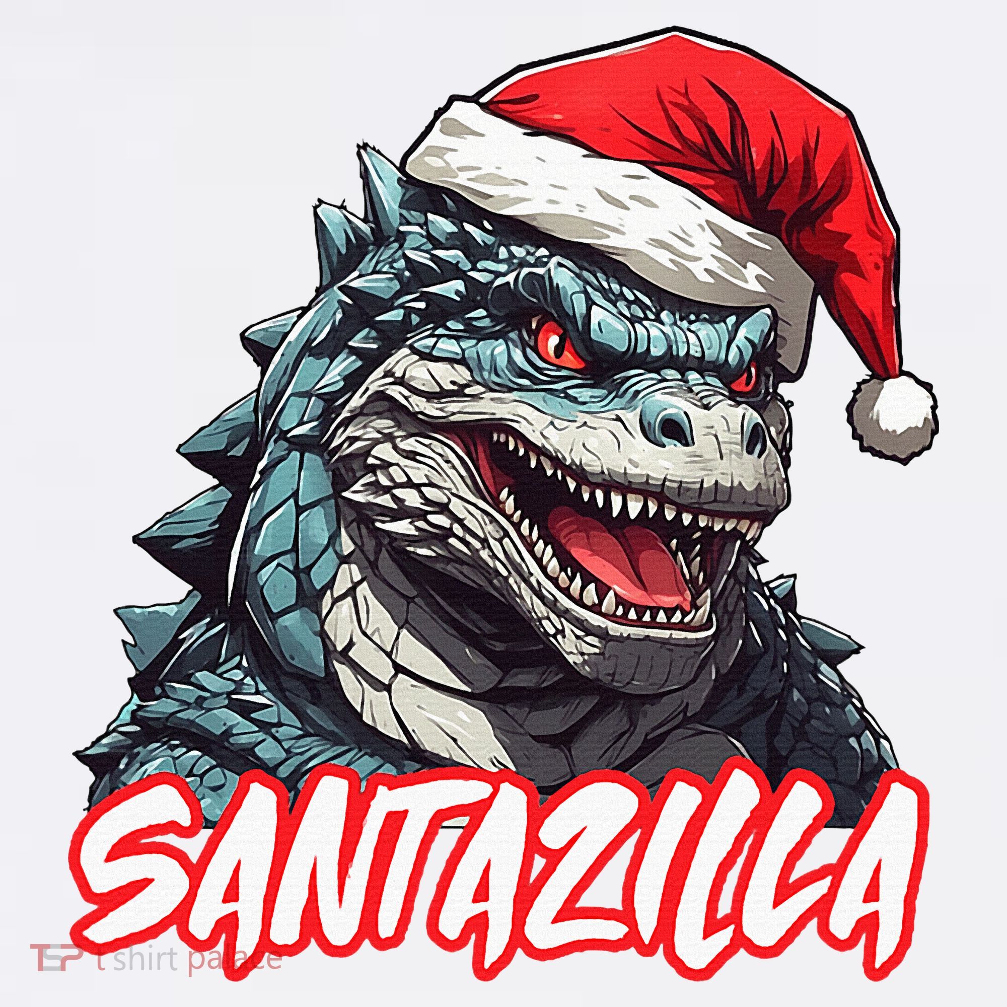 Santazilla Japanese Monster Kaiju Christmas Women's Tank Top