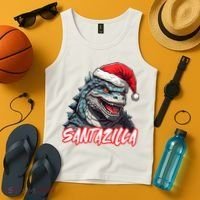 Santazilla Japanese Monster Kaiju Christmas Tank Top thumb 4
