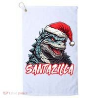Santazilla Japanese Monster Kaiju Christmas Golf Towel thumb 0