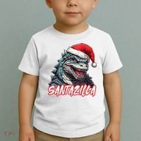 Santazilla Japanese Monster Kaiju Christmas Toddler T-Shirt thumb 2
