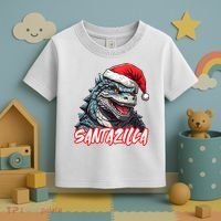 Santazilla Japanese Monster Kaiju Christmas Toddler T-Shirt thumb 3