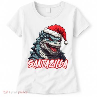Santazilla Japanese Monster Kaiju Christmas Women's T-Shirt