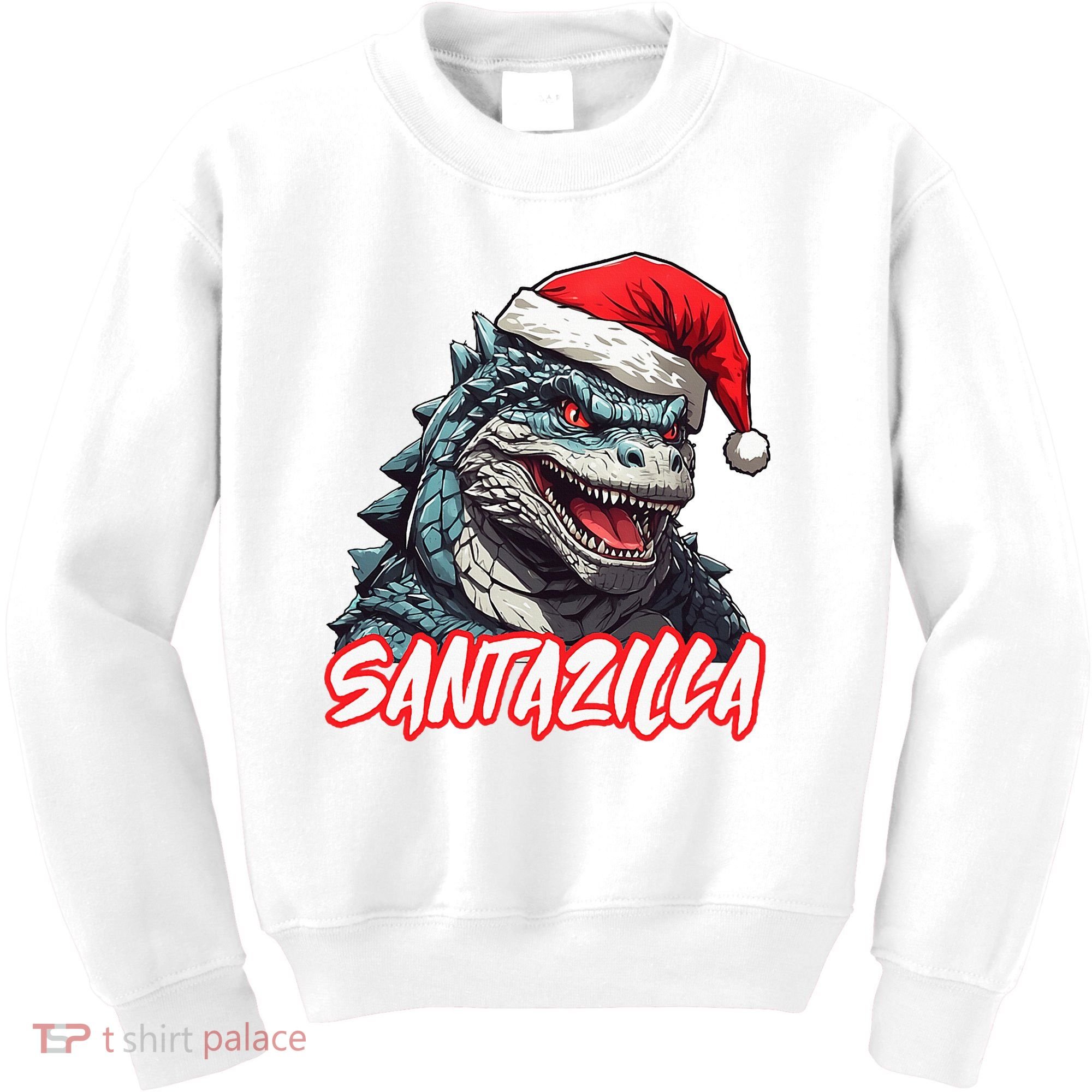 Santazilla Japanese Monster Kaiju Christmas Kids Sweatshirt
